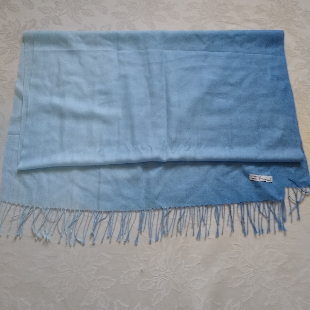 Italy ombre blue wide scarf